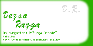 dezso razga business card